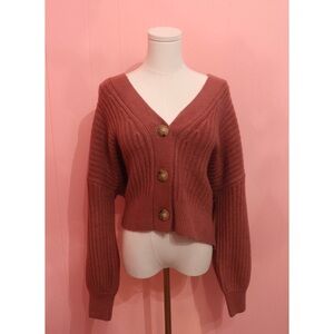 Dynamite Cozy Knit Button-Up Sweater